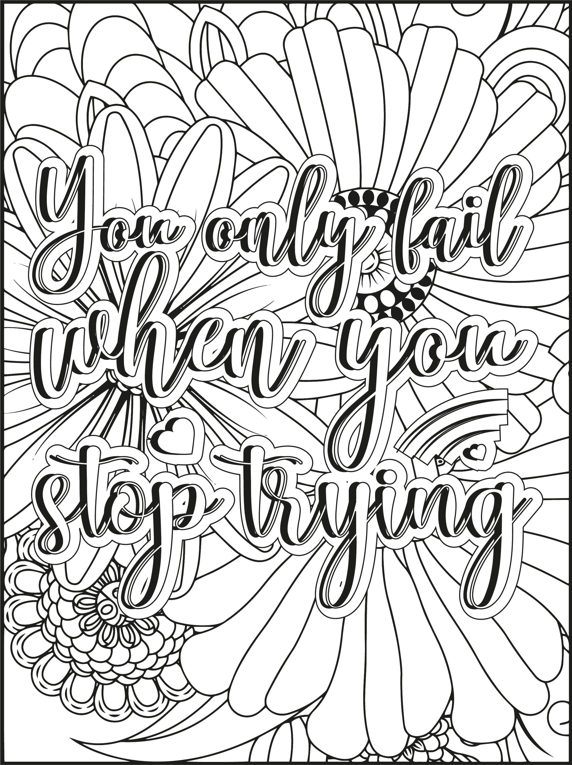 Digital Download | Dream Big & Color: 100 Inspirational Quote Coloring Pages