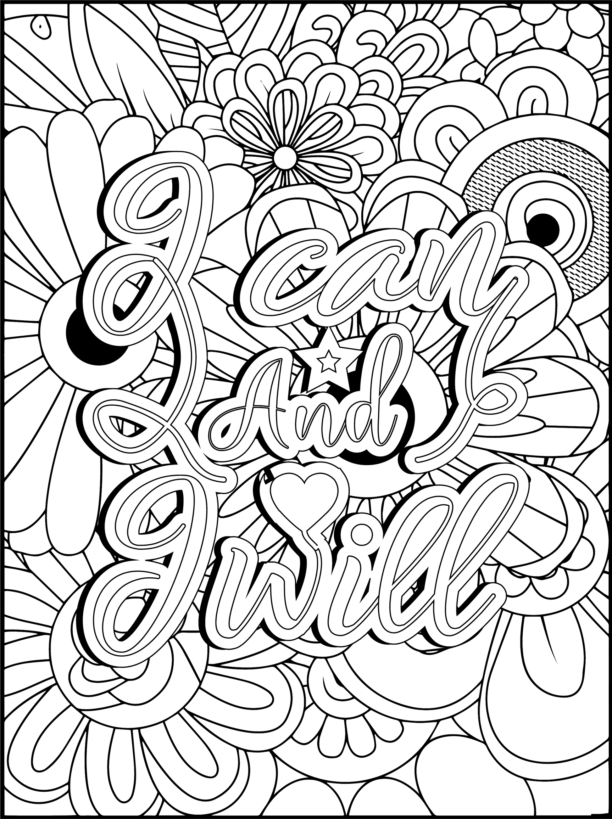 Believe & Create: 100 Inspirational Quote Coloring Pages