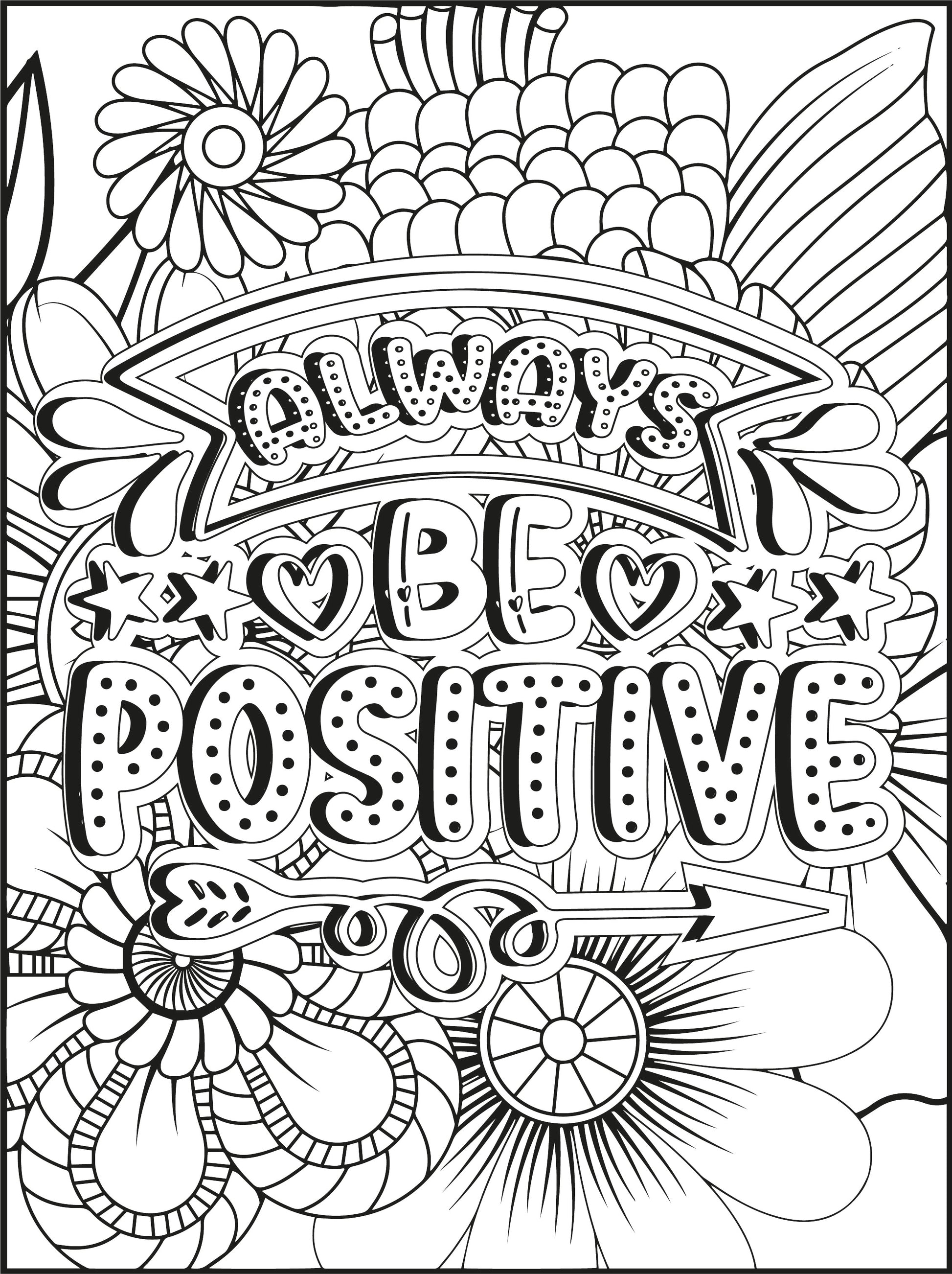 Digital Download | Dream Big & Color: 100 Inspirational Quote Coloring Pages