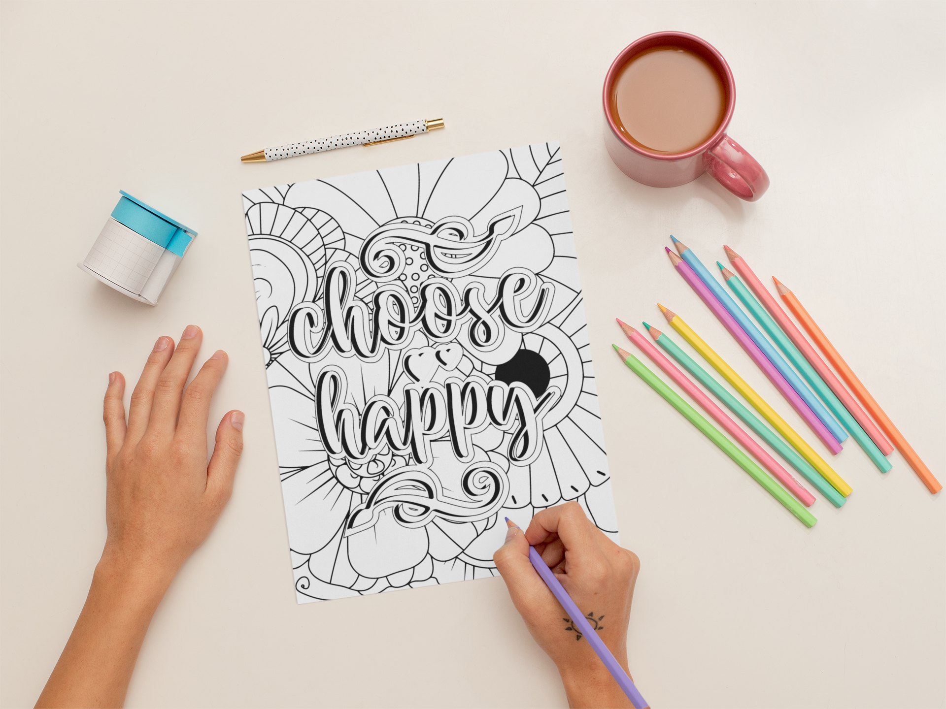 Believe & Create: 100 Inspirational Quote Coloring Pages