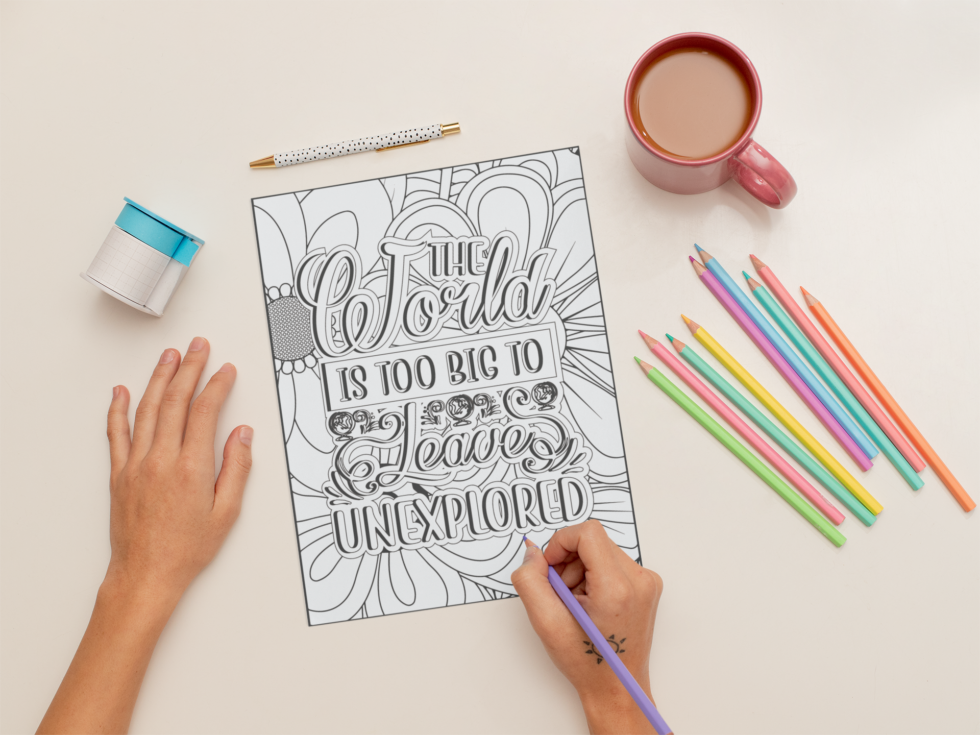 Color Your Motivation: 100 Inspirational Quote Coloring Pages