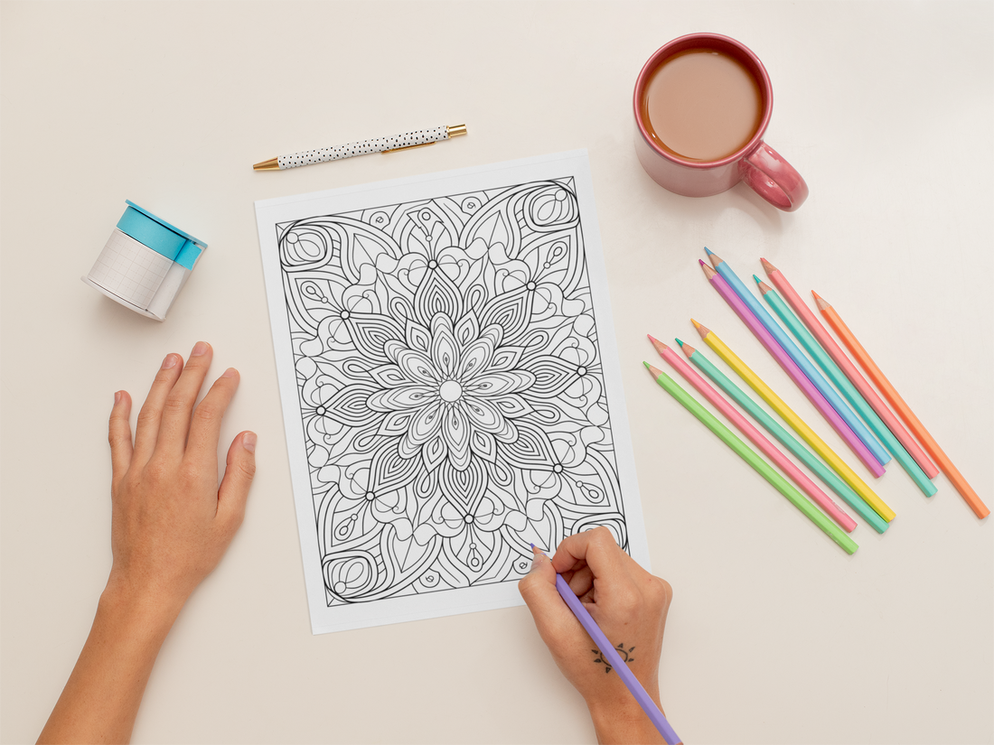 Open mandala coloring book — a small, soft 20-minute activity for a bad day | Good Life Color