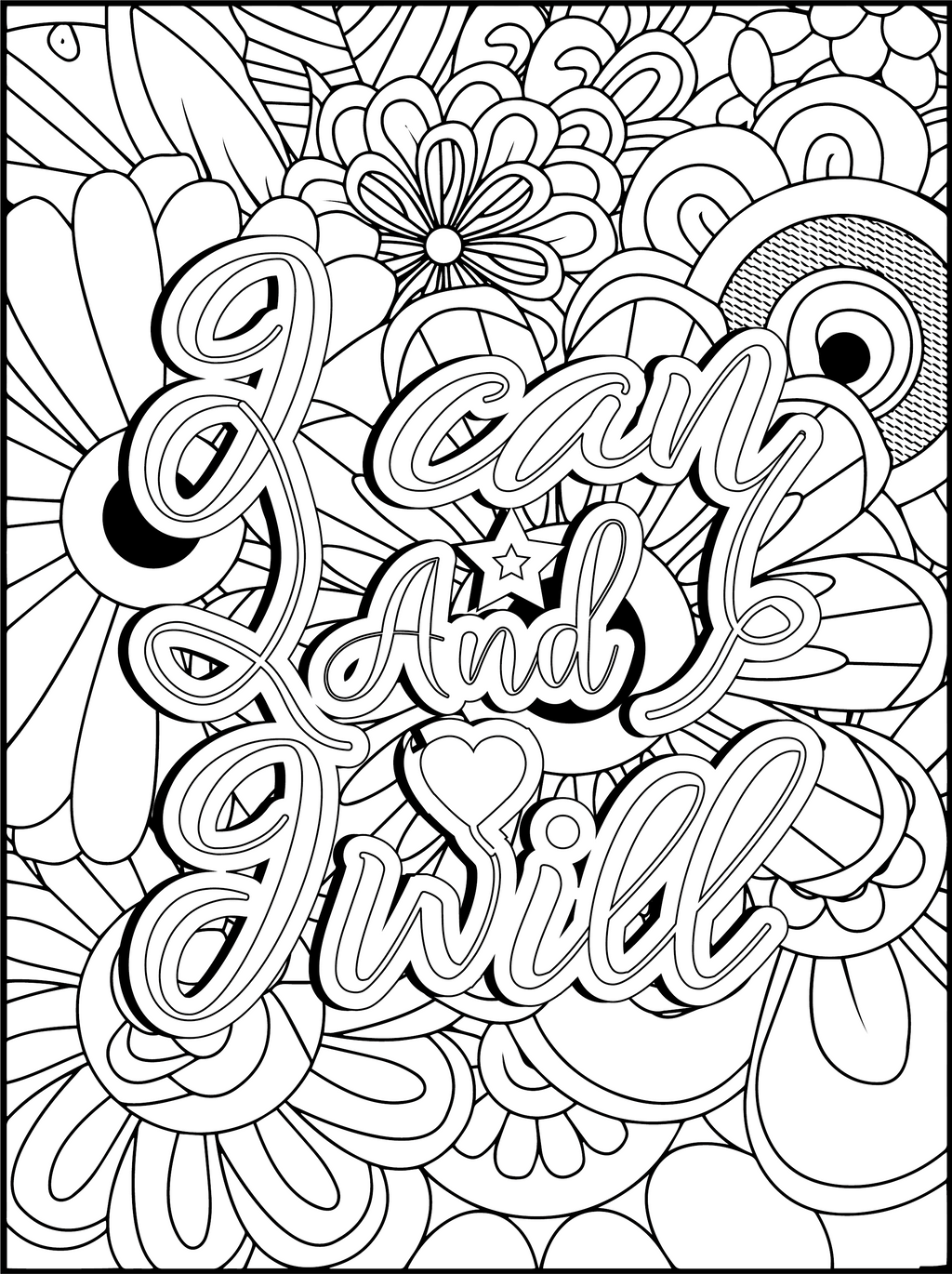 Digital Download| Believe & Create: 100 Inspirational Quote Coloring Pages