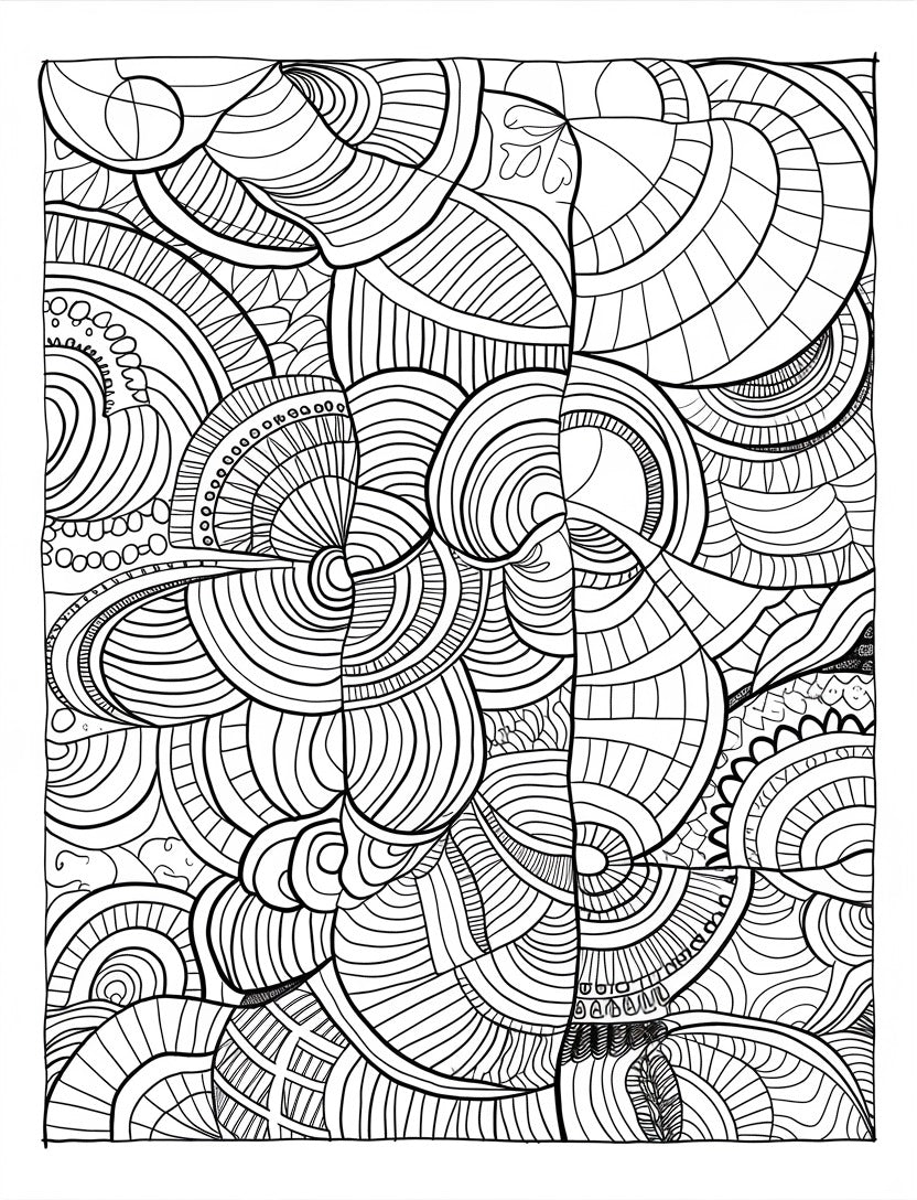 Digital Downloads| Infinite Patterns: A Coloring Adventure in Repetition
