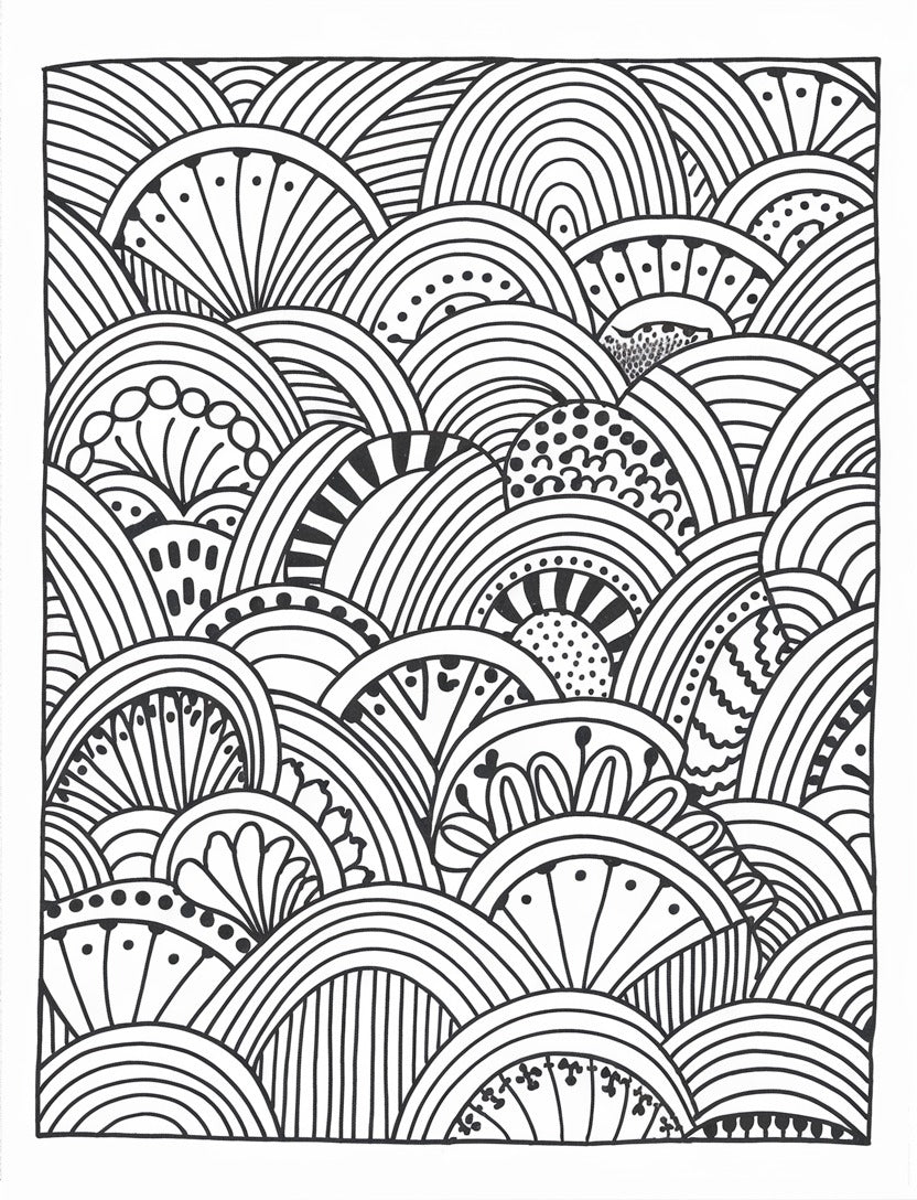 Line & Loop: Playful Patterns for Relaxing Coloring