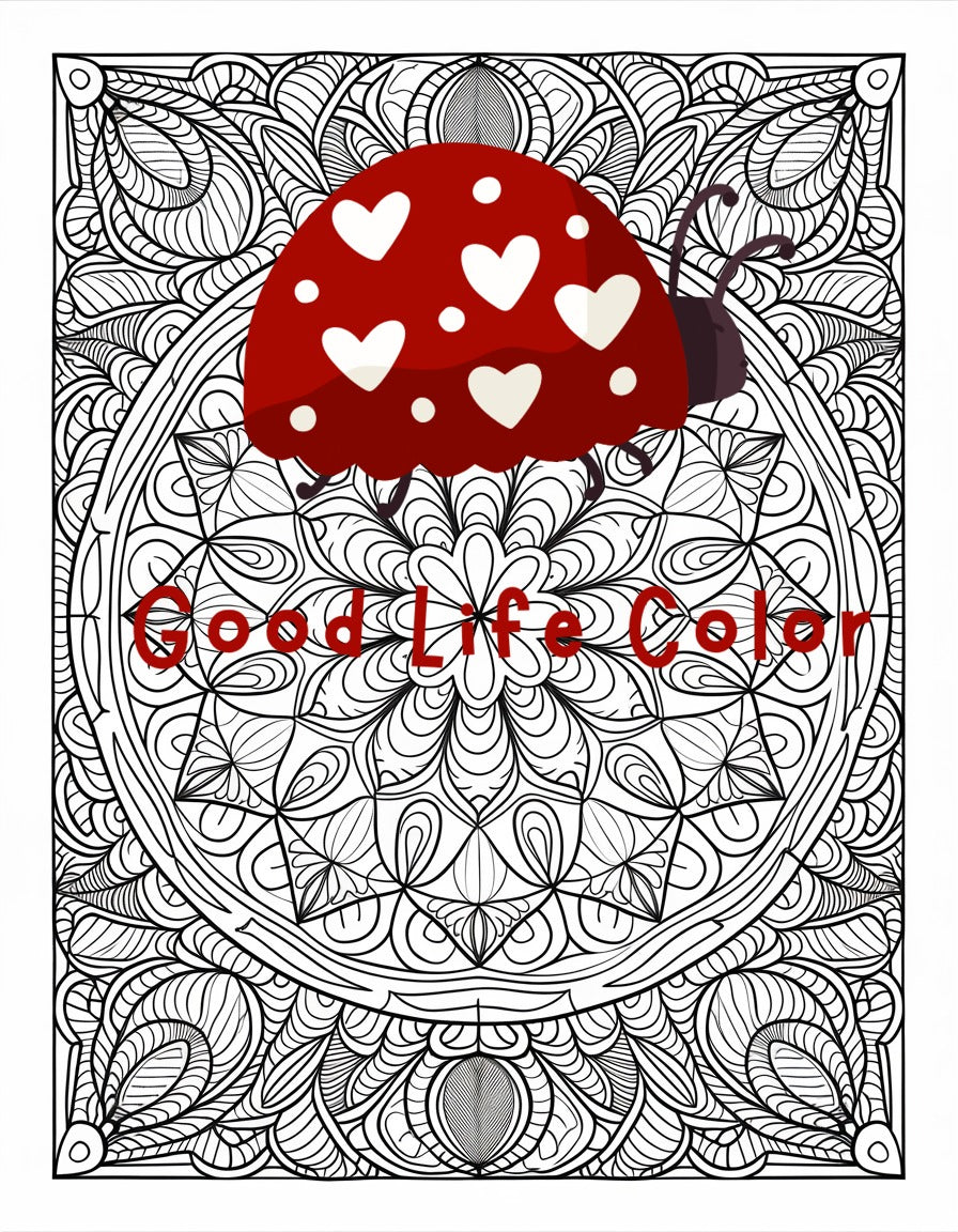 Concentric-Calm Mandala Coloring Page | Mindfulness PDF Printable for Adults
