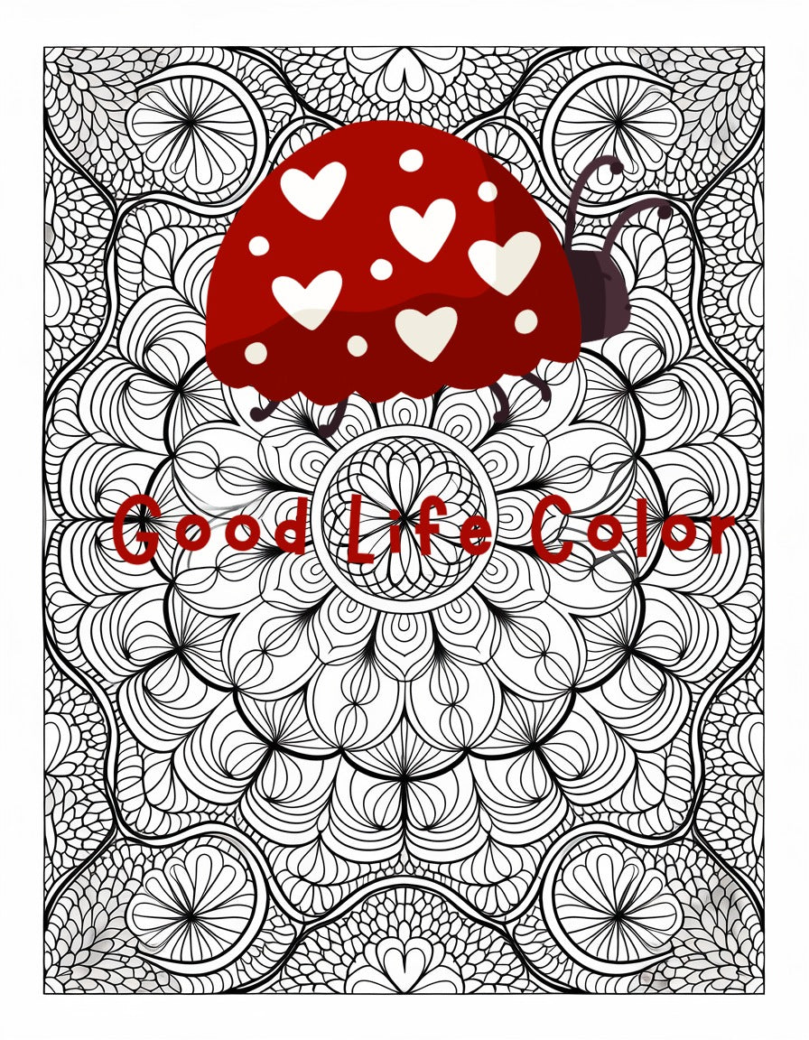 Digital Download| $.99 Digital Pages| Anxiety Relief Mandala | Calming Coloring Pattern