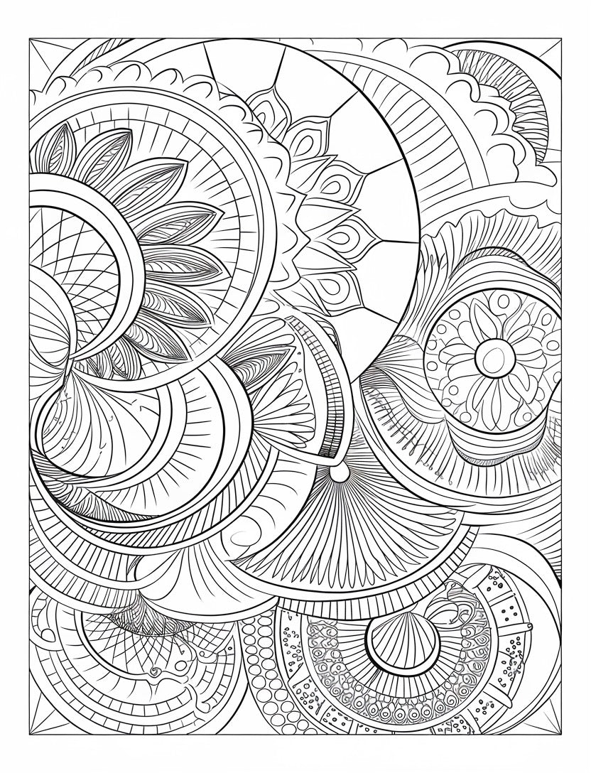 Digital Downloads| Infinite Patterns: A Coloring Adventure in Repetition