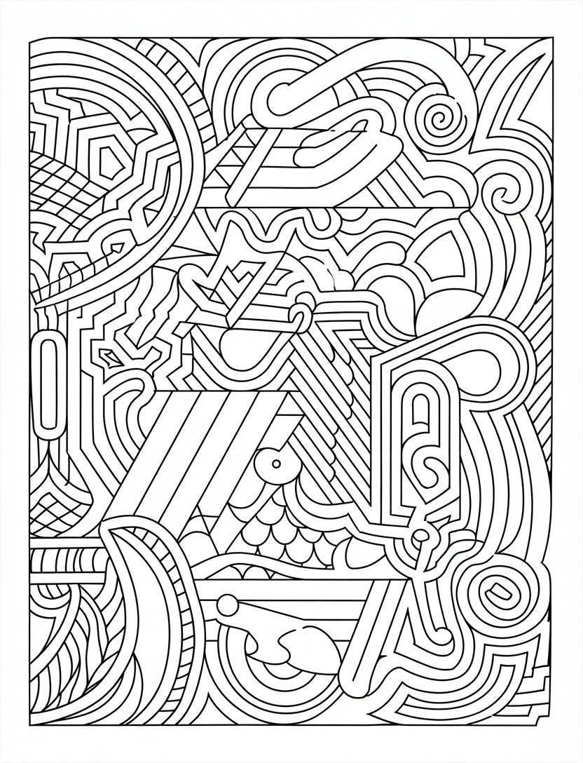 Digital Downloads| Infinite Patterns: A Coloring Adventure in Repetition