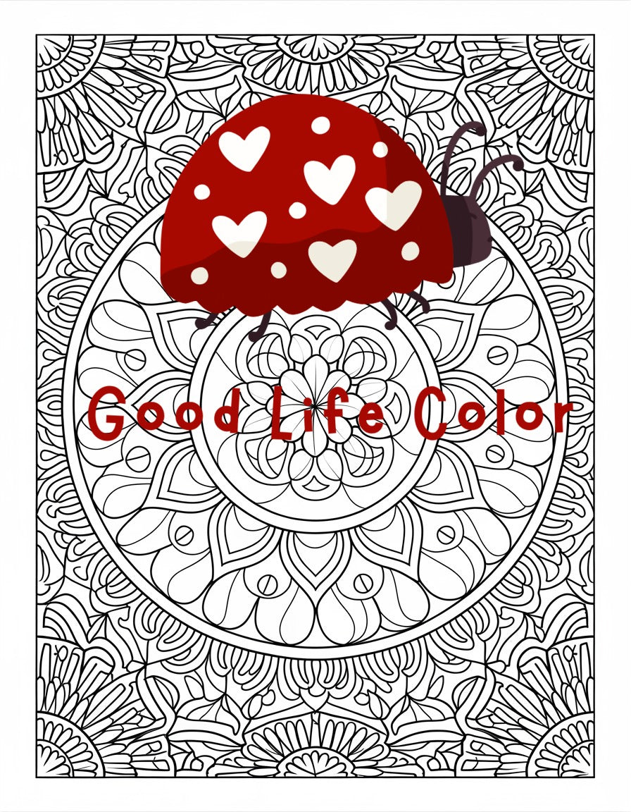 Medallion Bloom Mandala Coloring Page | Mindfulness PDF Printable for Adults