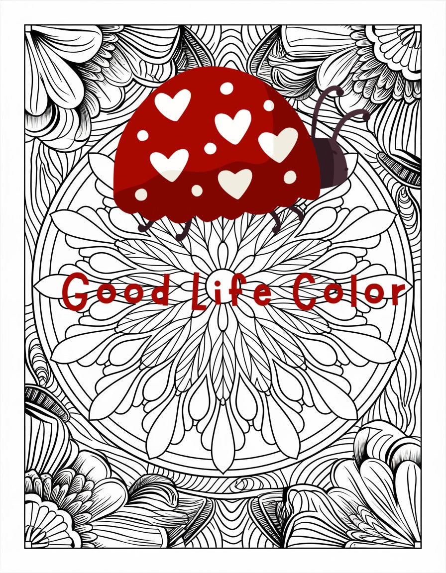 Digital Download| $.99 Digital Pages| Anxiety Relief Mandala | Calming Coloring Pattern 2