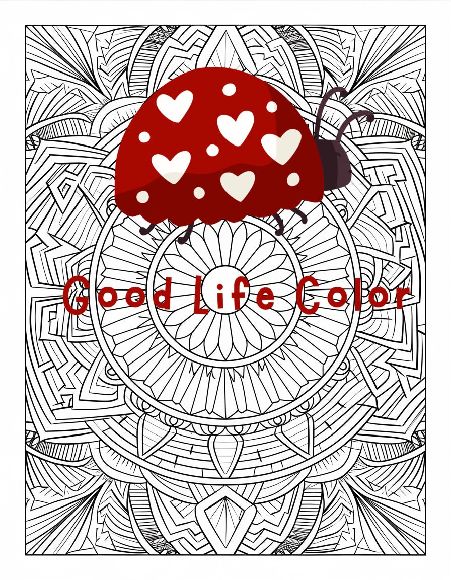 Sunflower & Brick-Maze Mandala Coloring Page | Mindfulness PDF Printable for Adults