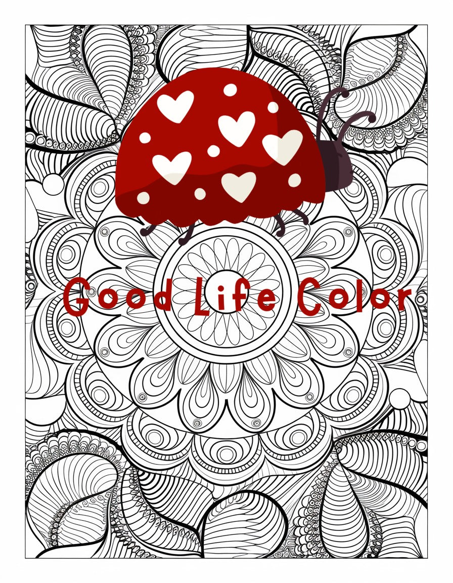 Quilt-Block Heritage Mandala Coloring Page | Mindfulness PDF Printable for Adults