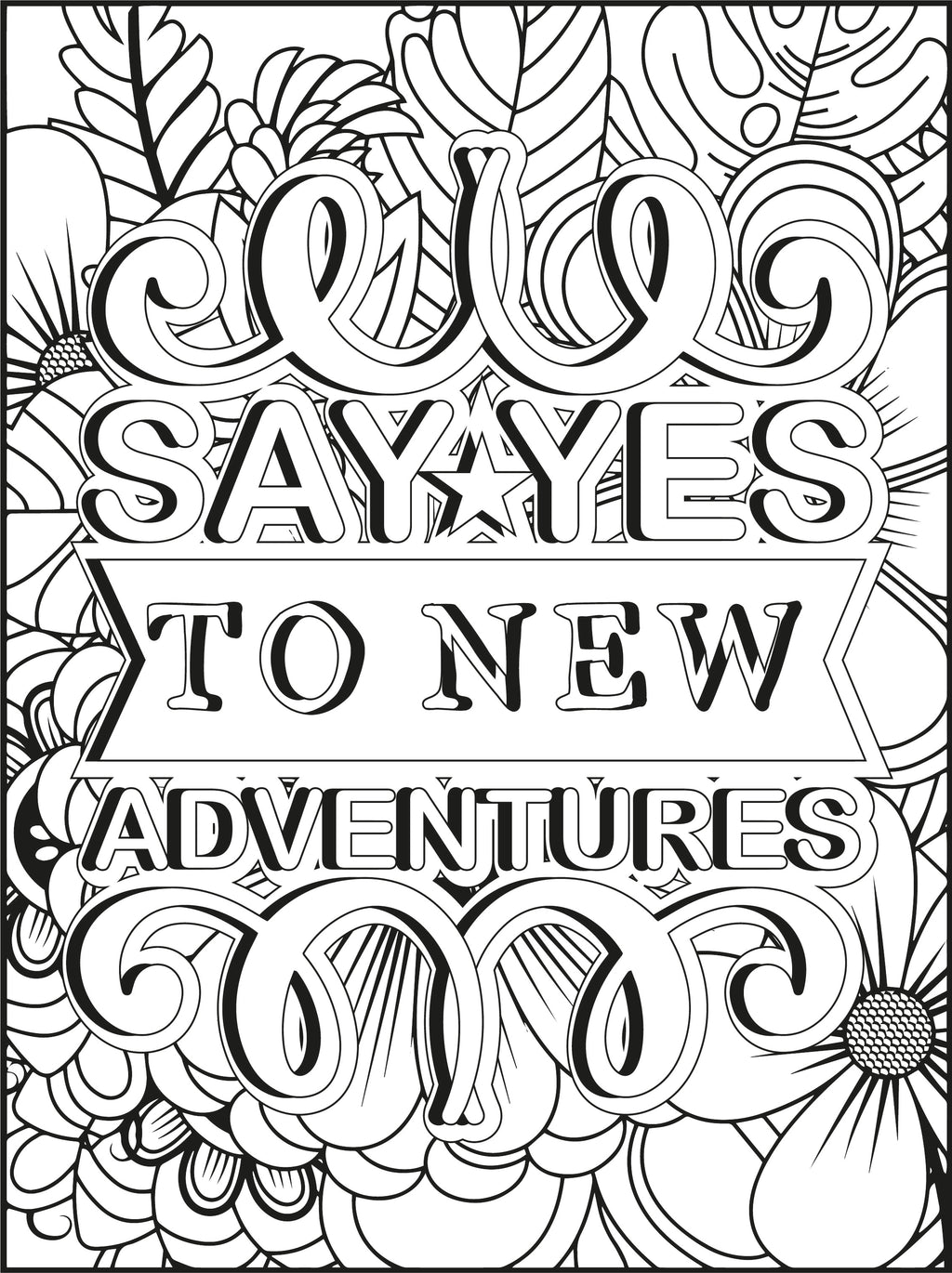 Digital Download | Embrace the Journey: 100 Inspirational Quote Coloring Pages