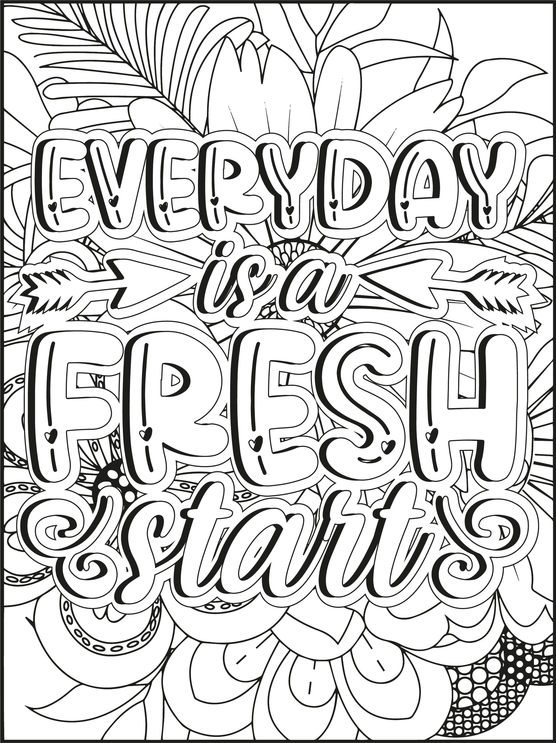 Digital Download | Embrace the Journey: 100 Inspirational Quote Coloring Pages