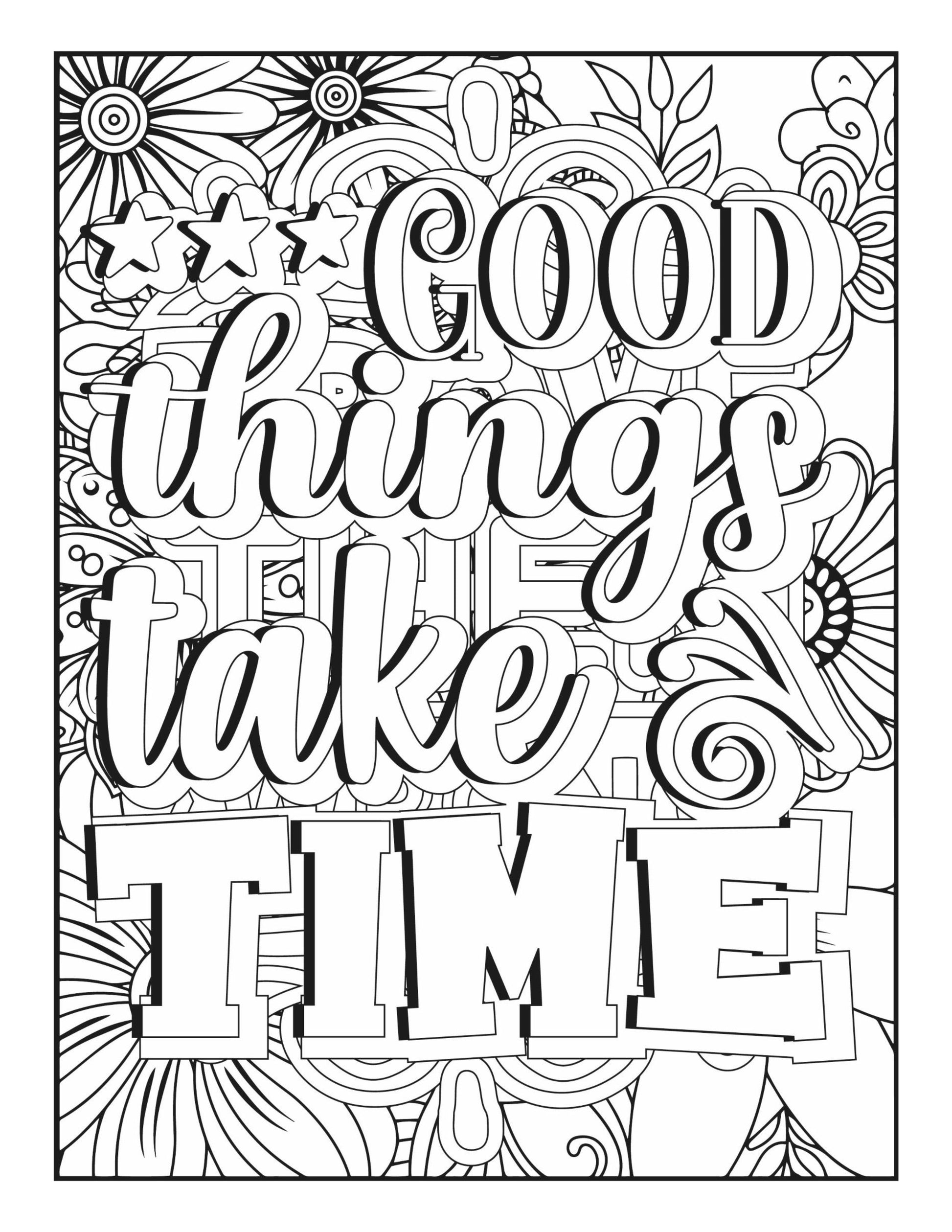 You Are Enough: 100 Inspirational Quote Coloring Pages