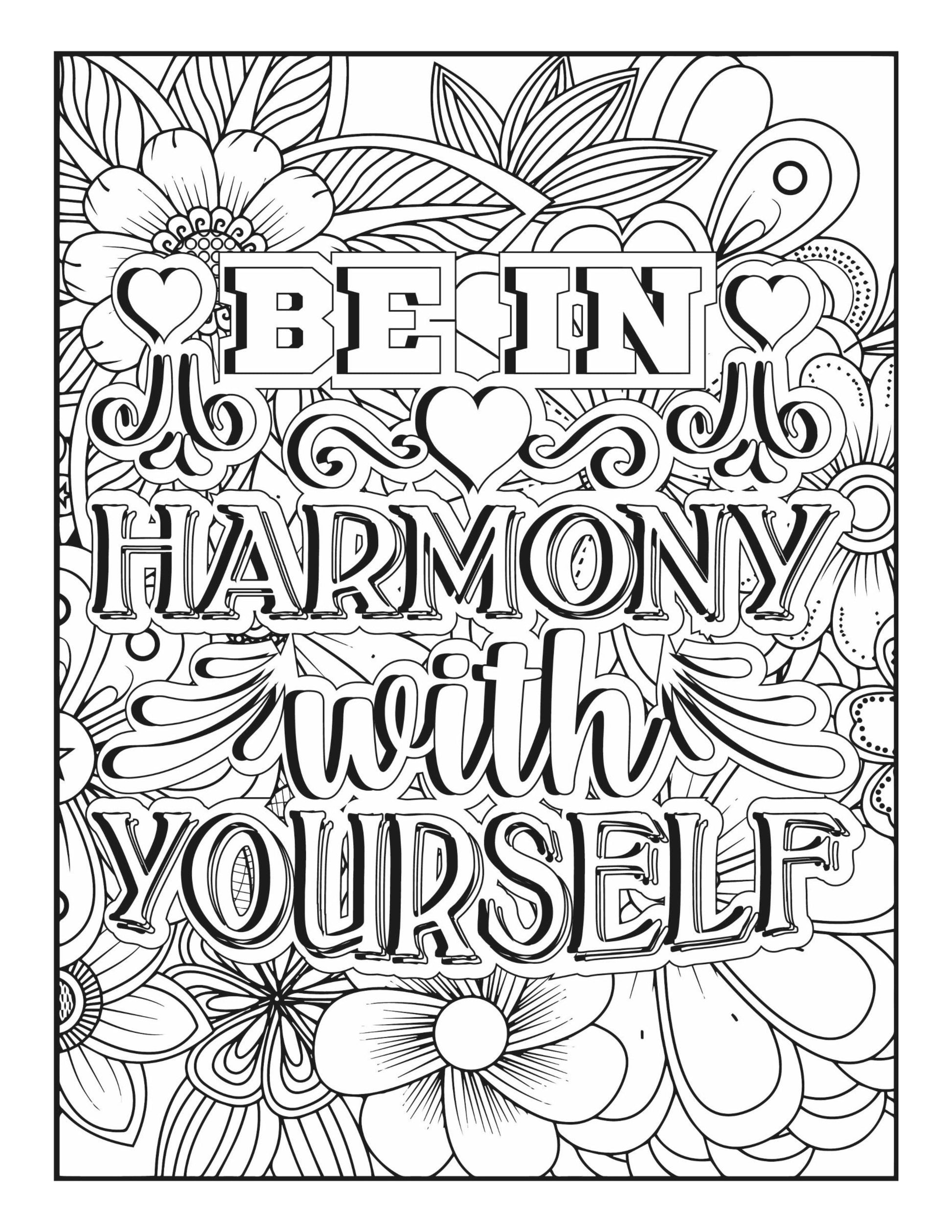 You Are Enough: 100 Inspirational Quote Coloring Pages