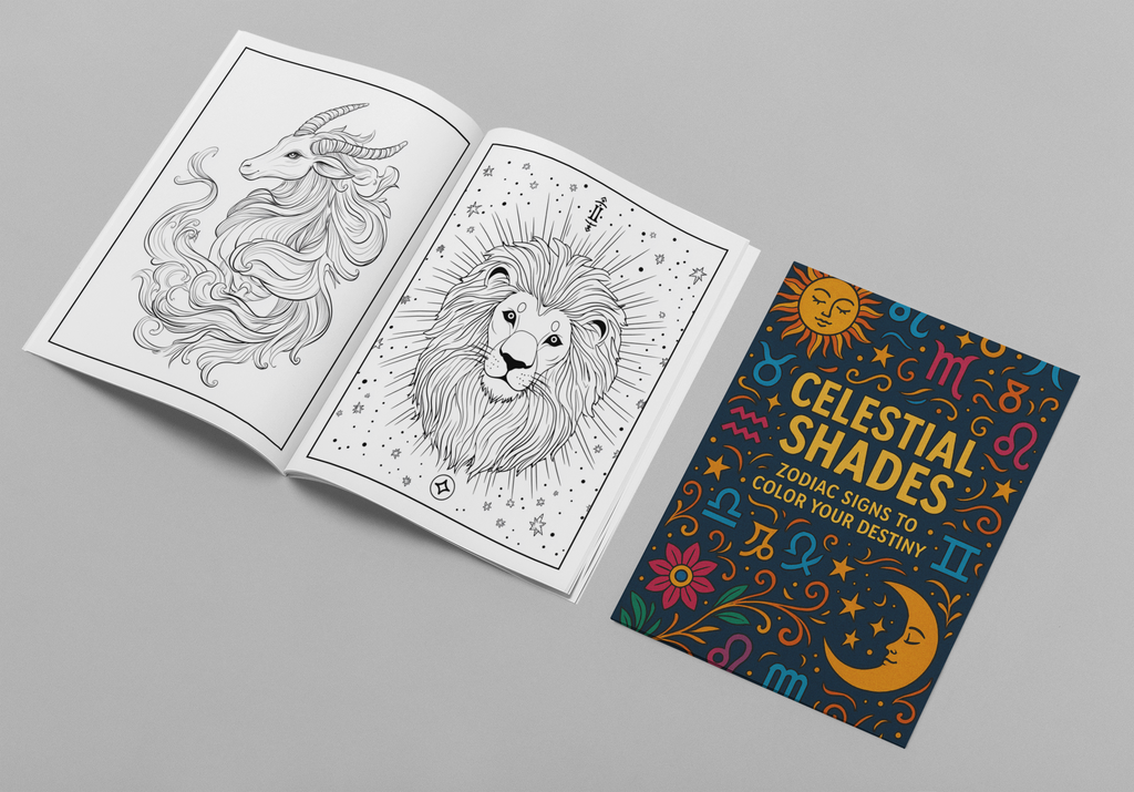Celestial Shades — zodiac coloring book
