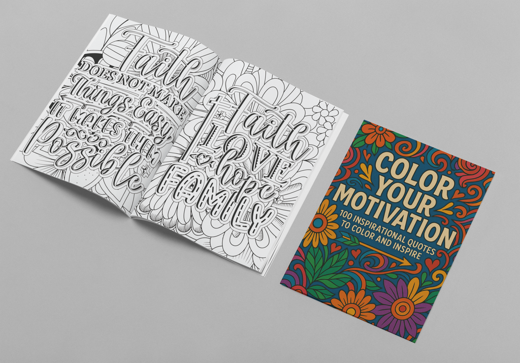 Dream Big & Color — inspirational quote book