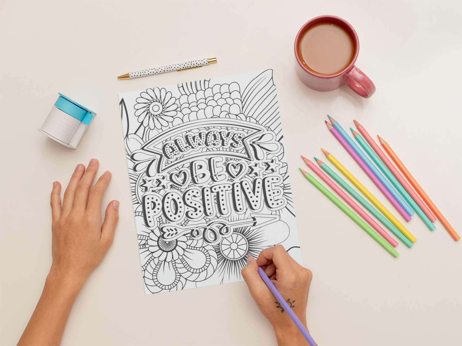 Dream Big & Color: 100 Inspirational Quote Coloring Pages
