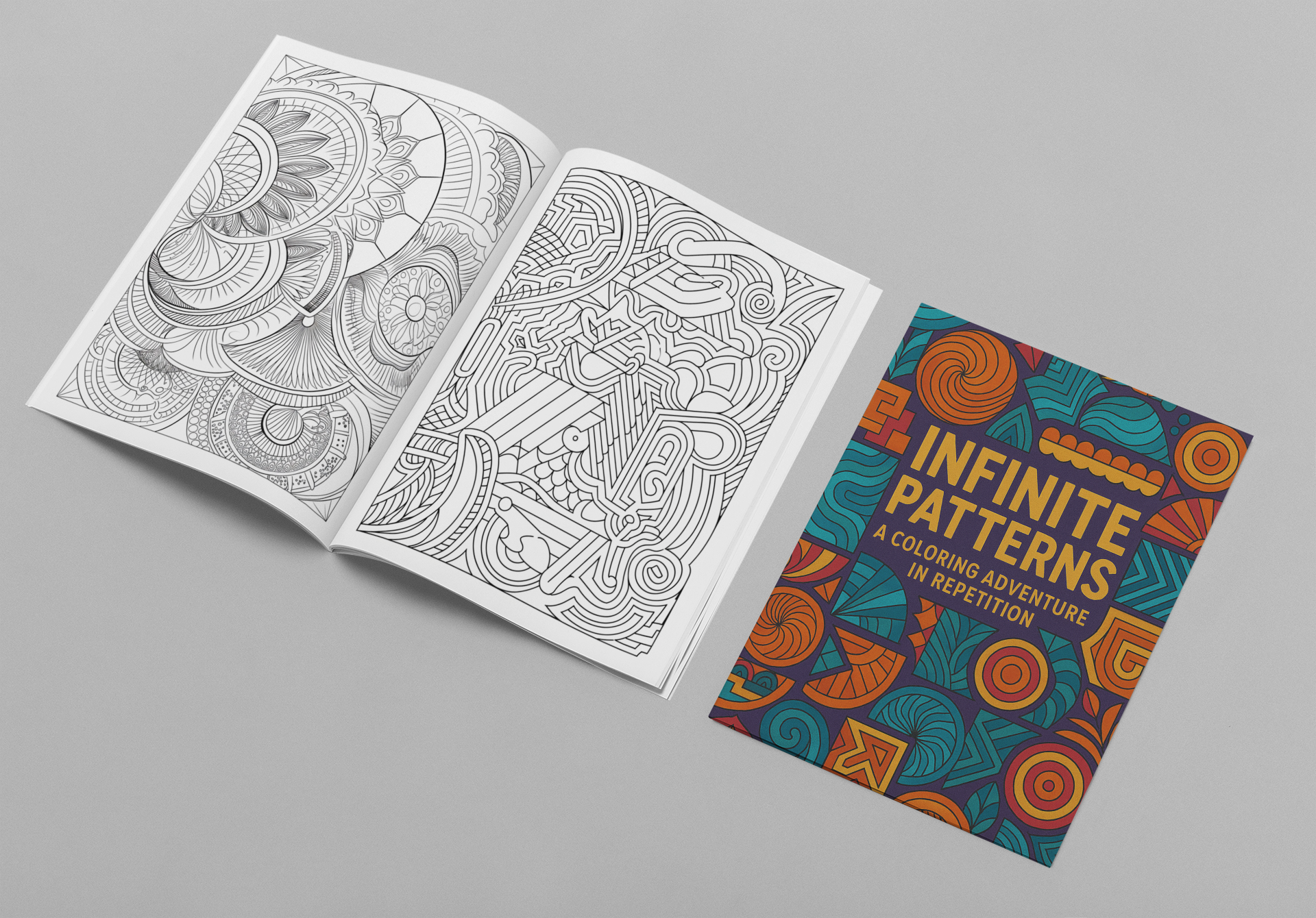 Infinite Patterns: A Coloring Adventure in Repetition