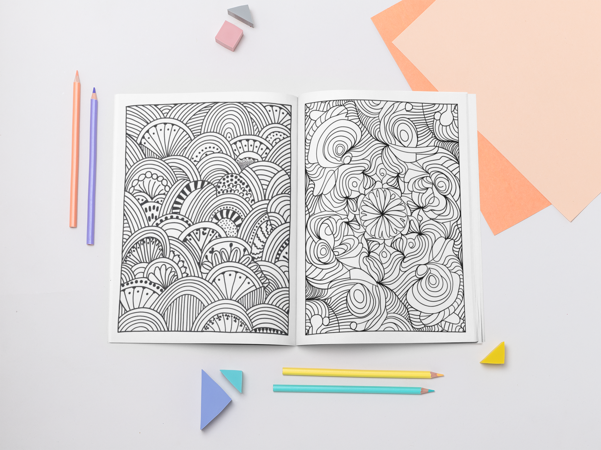 Line & Loop: Playful Patterns for Relaxing Coloring