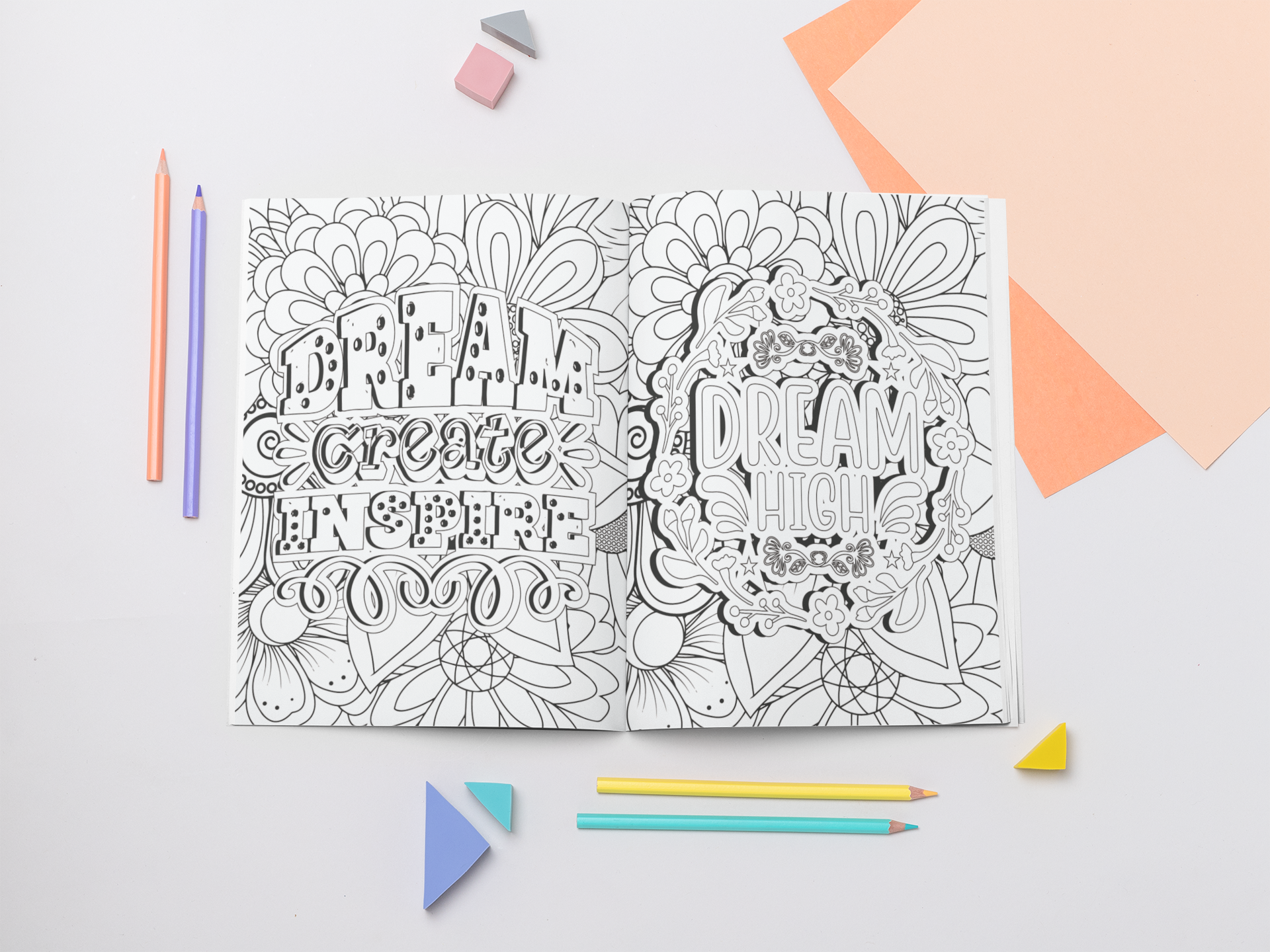 Motivation & Mindfulness: 100 Quote Coloring Pages for Adults