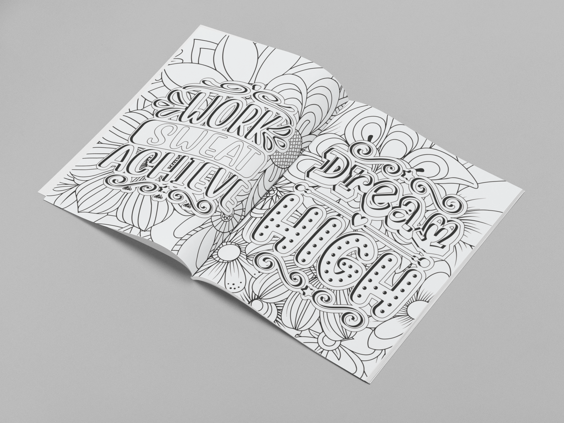 Motivation & Mindfulness: 100 Quote Coloring Pages for Adults