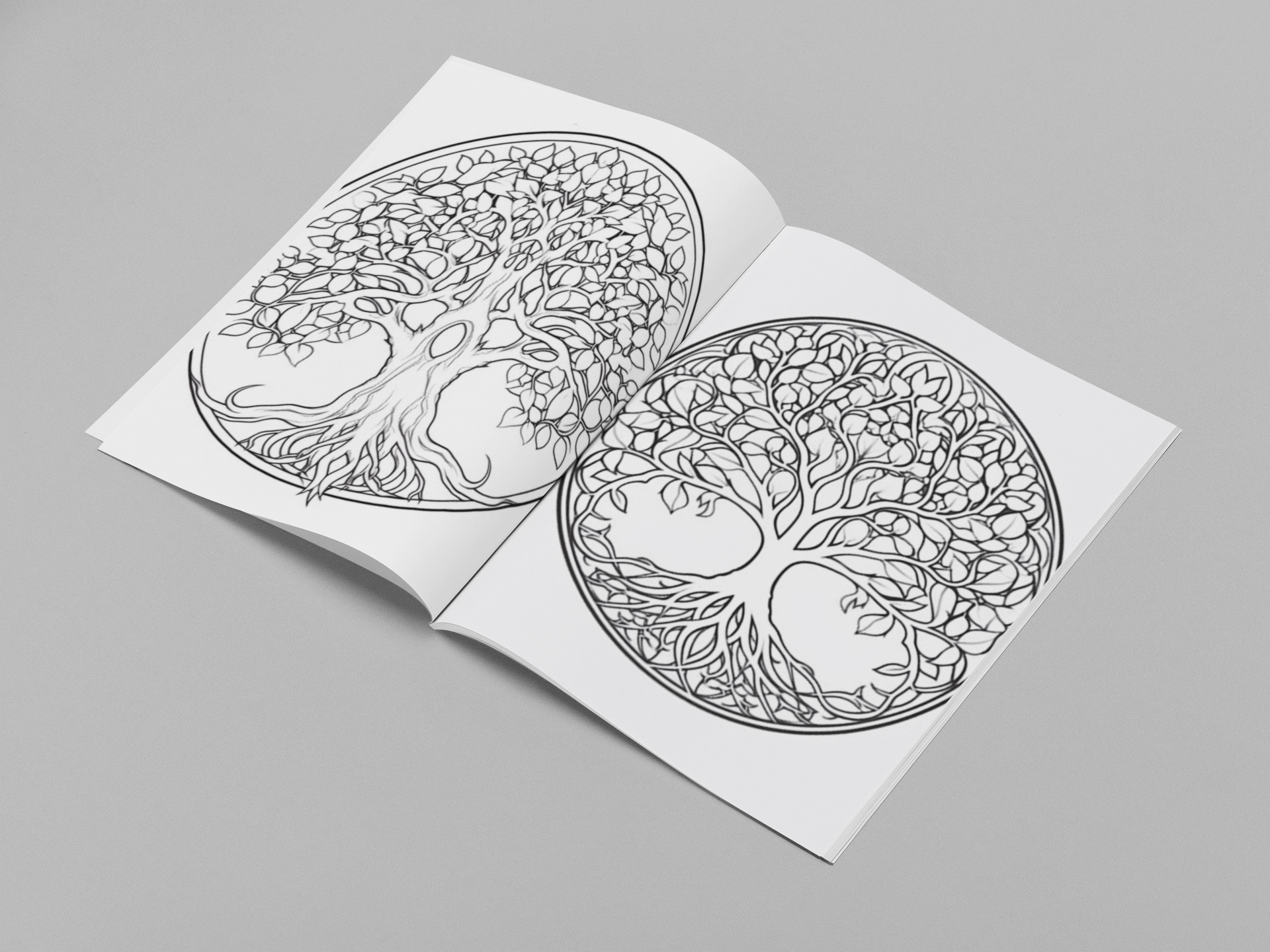 Tree Mandala Coloring Book – 220 Unique Pages