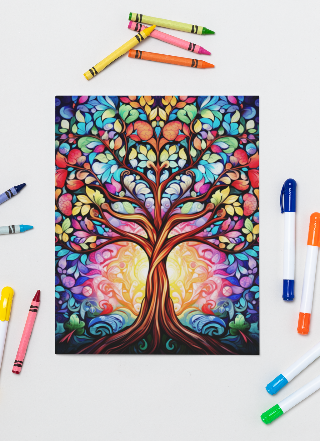 Tree Mandala Coloring Book — 220 pages, the centerpiece of the Complete Wellness Library