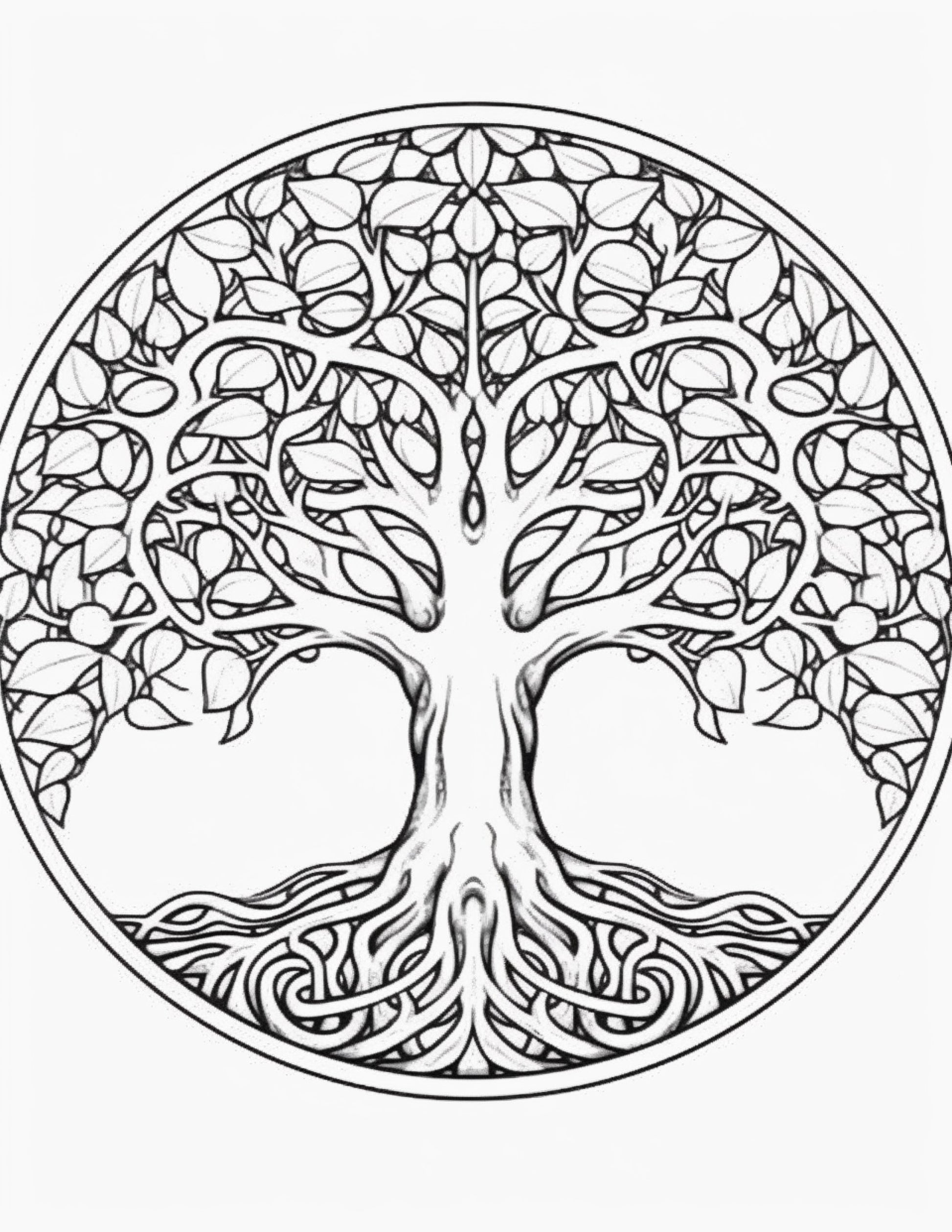Tree Mandala Coloring Book – 220 Unique Pages