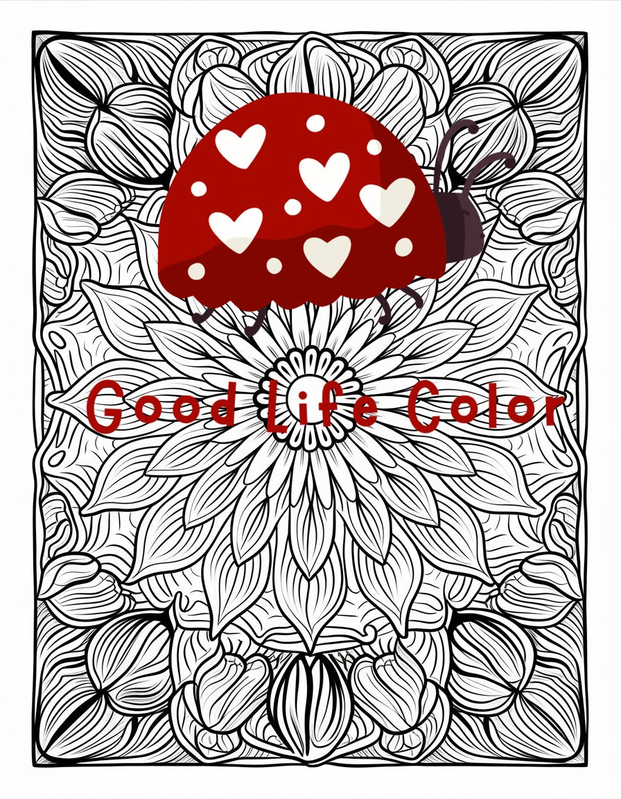 Good Life Color mandala coloring page (printable) — page 1