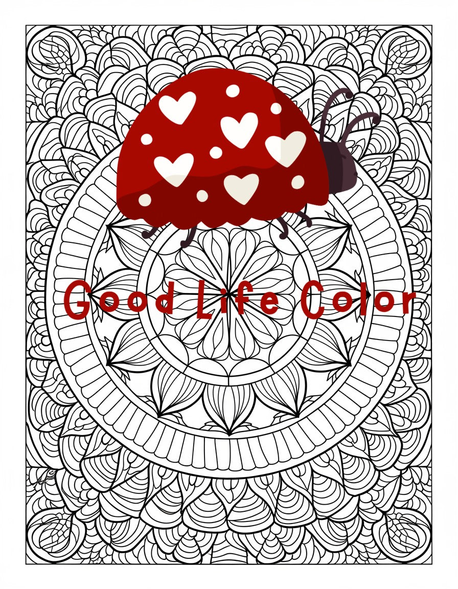Good Life Color mandala coloring page (printable) — page 22