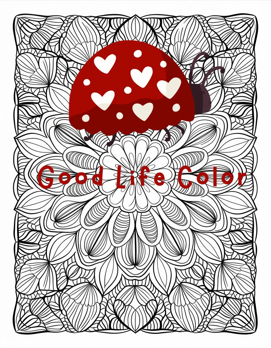 Good Life Color mandala coloring page (printable) — page 3
