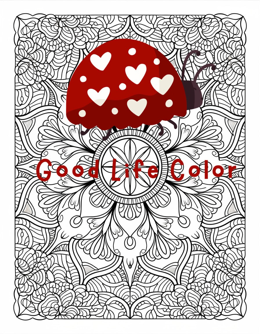 Good Life Color mandala coloring page (printable) — page 39