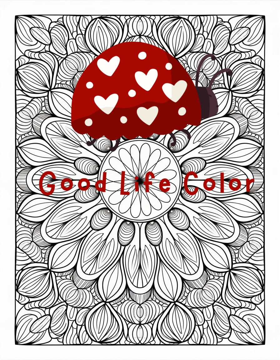 Paisley Teardrop Mandala coloring page (printable) — Good Life Color