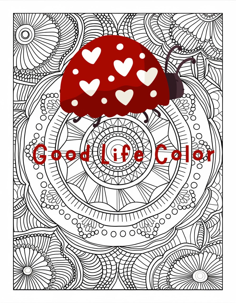 Good Life Color mandala coloring page (printable) — page 43