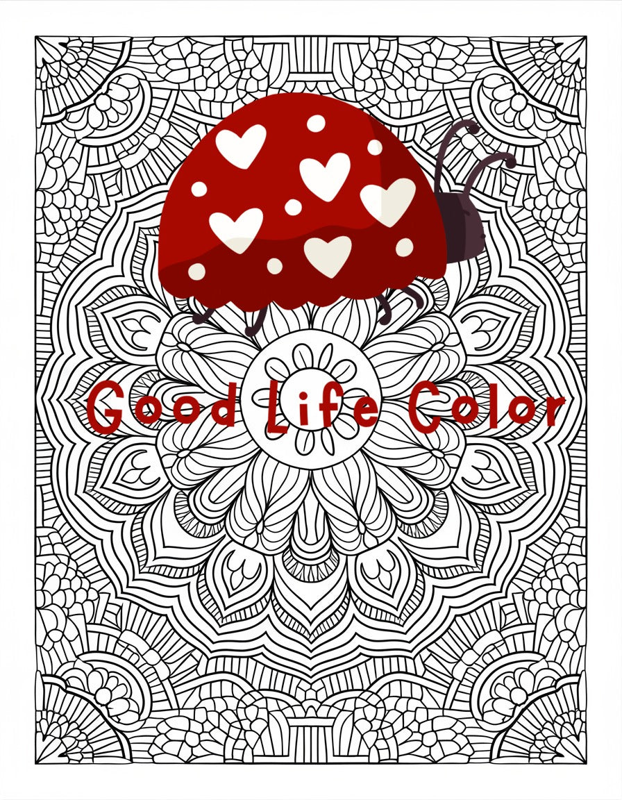 Good Life Color mandala coloring page (printable) — page 44