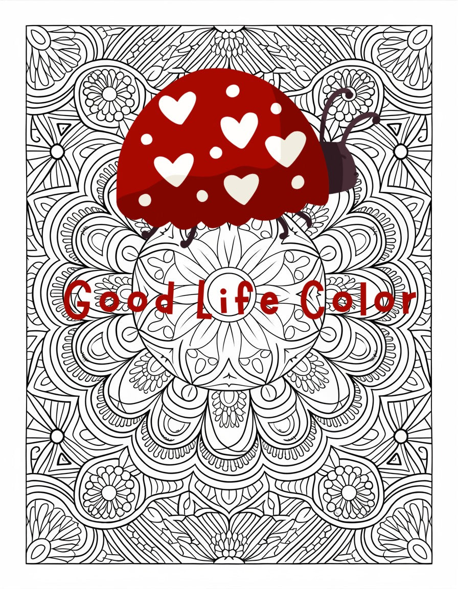 Good Life Color mandala coloring page (printable) — page 45