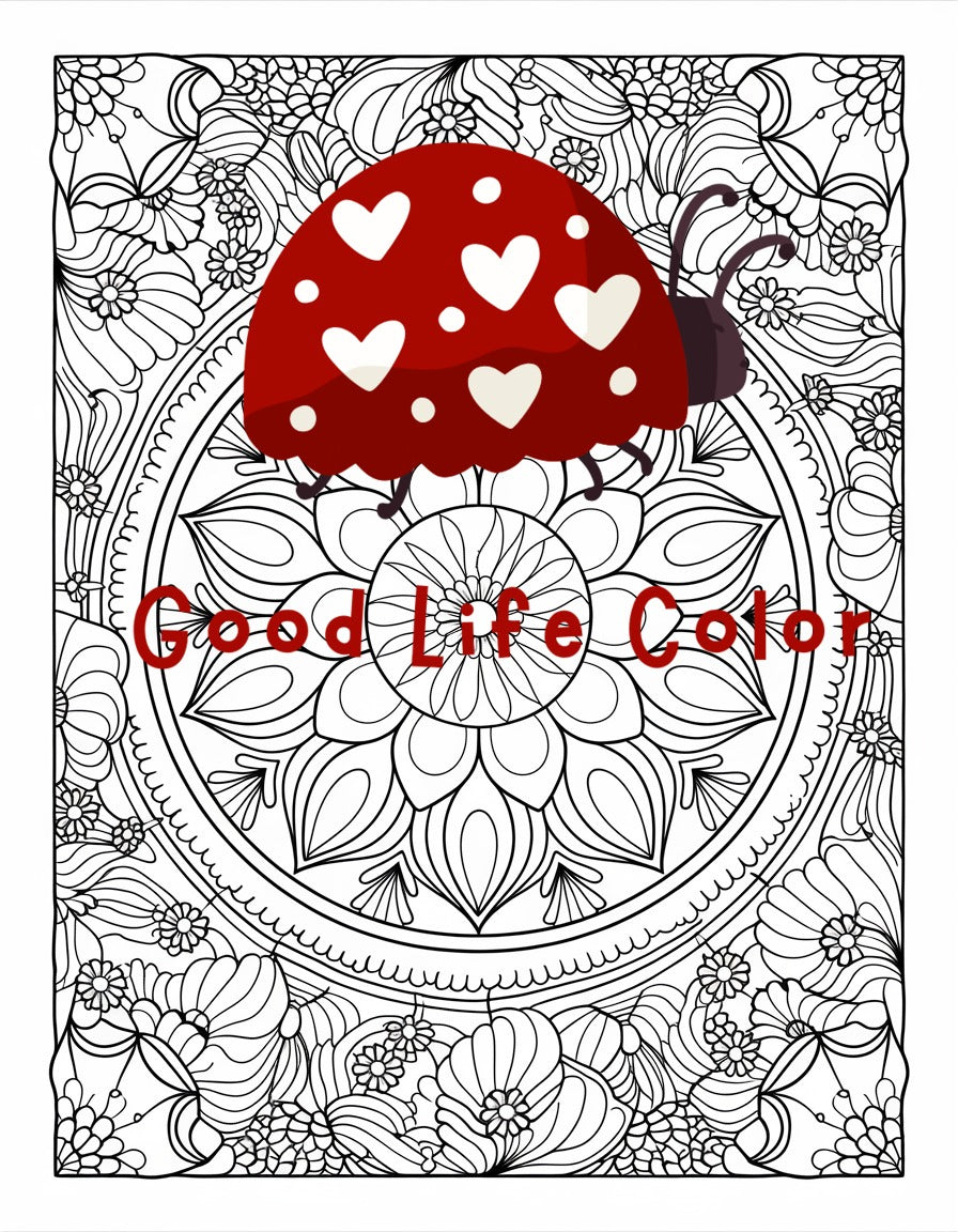 Good Life Color mandala coloring page (printable) — page 47