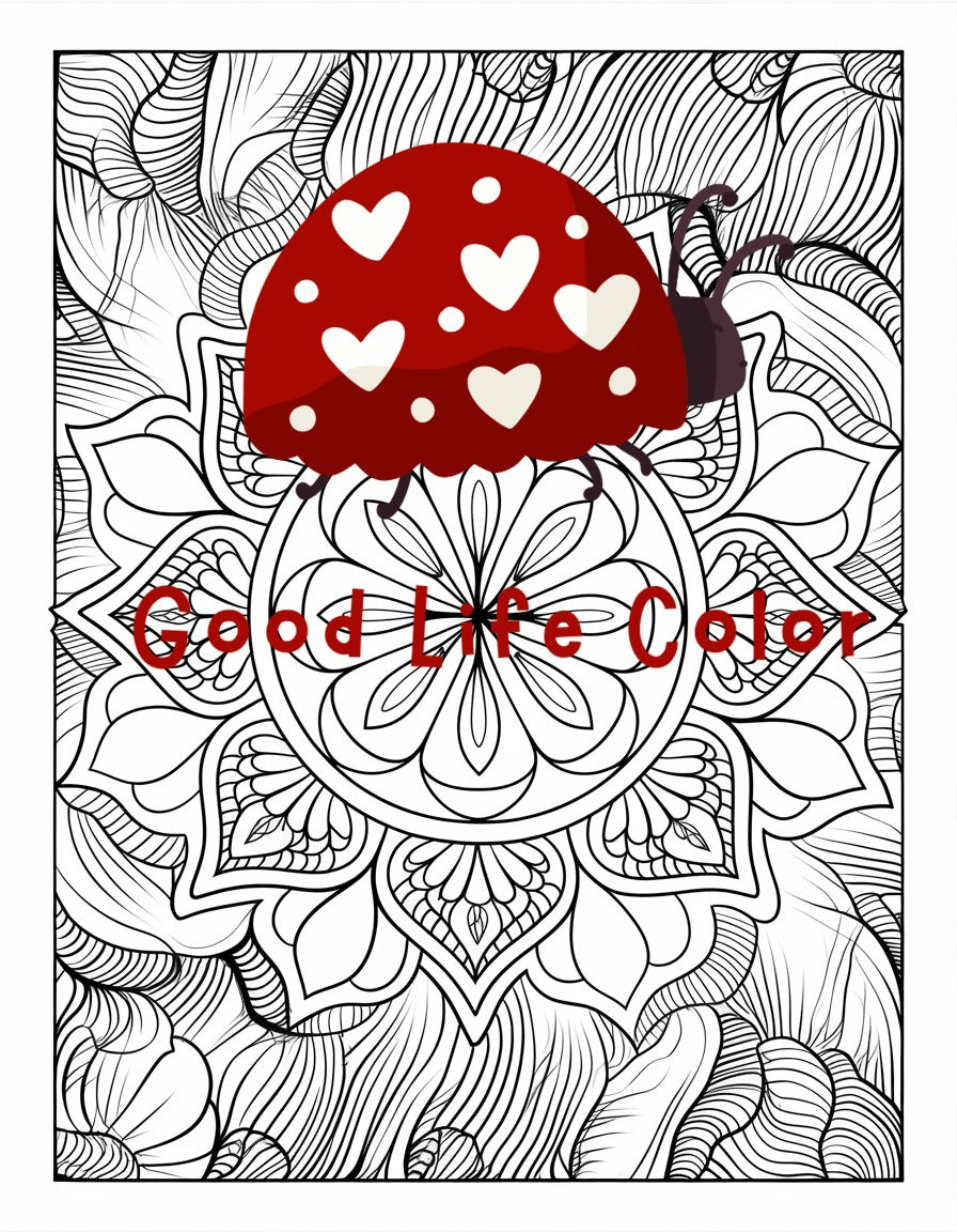 Good Life Color mandala coloring page (printable) — page 48
