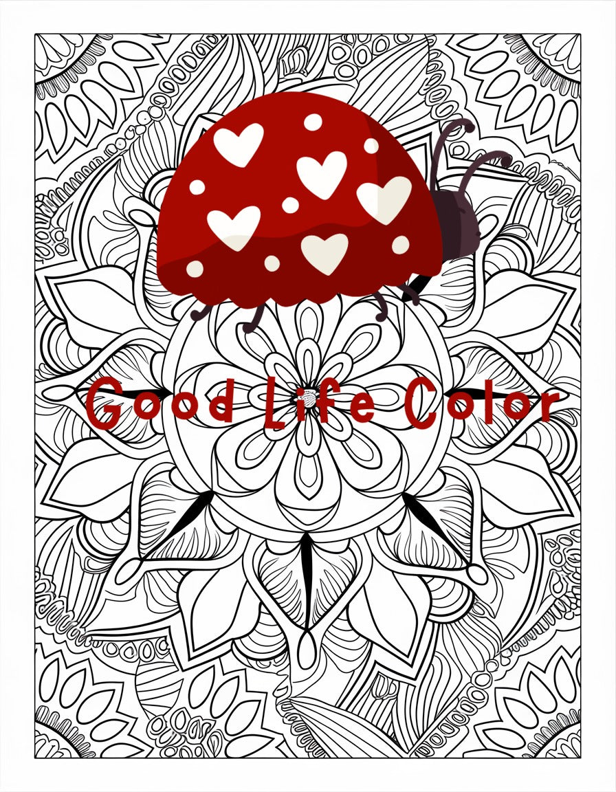Good Life Color mandala coloring page (printable) — page 50