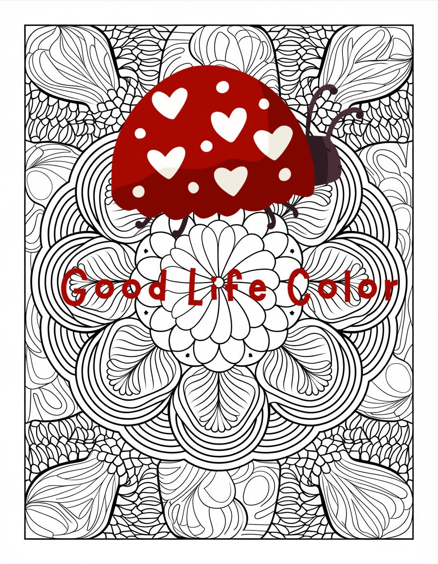 Good Life Color mandala coloring page (printable) — page 52