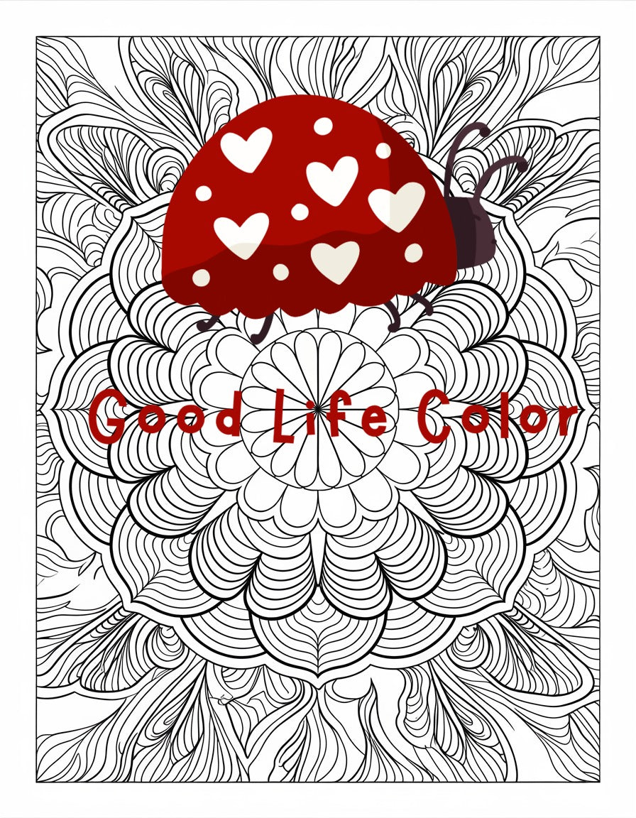 Good Life Color mandala coloring page (printable) — page 53