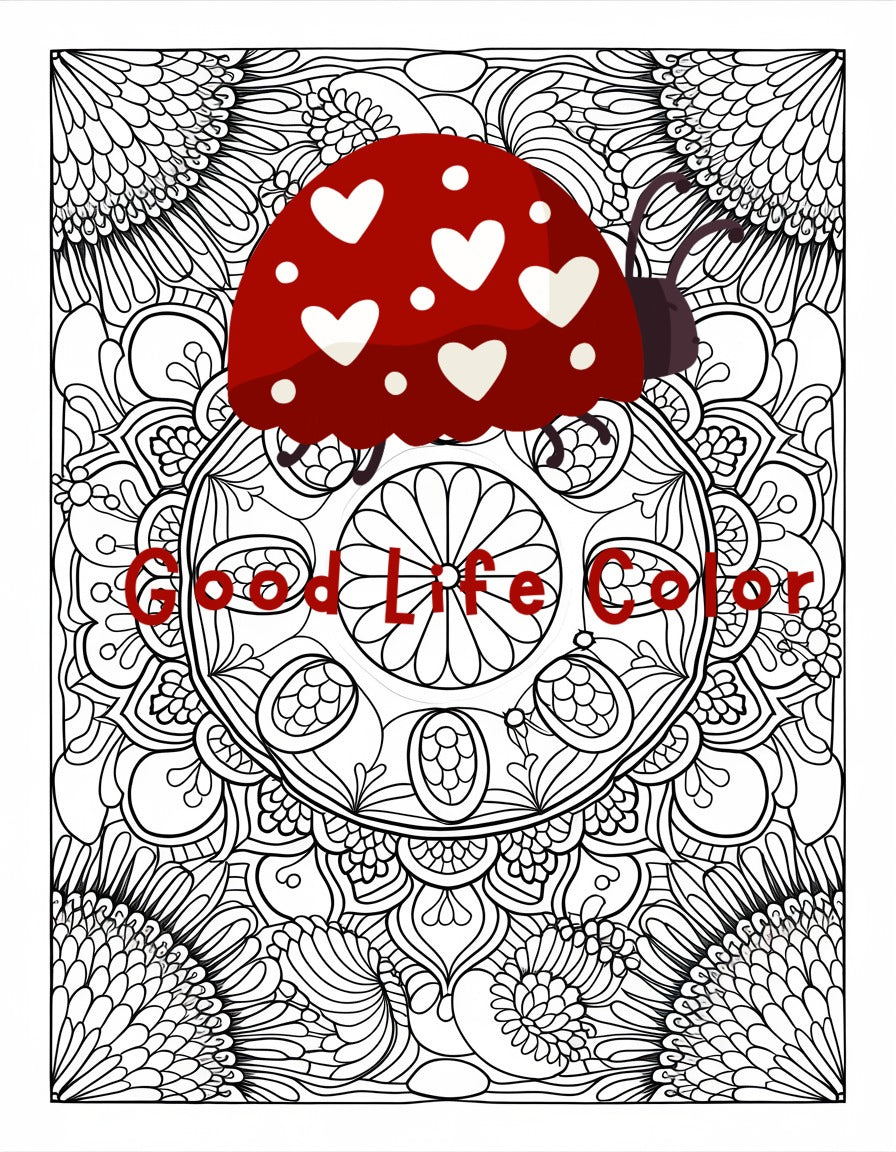 Good Life Color mandala coloring page (printable) — page 54