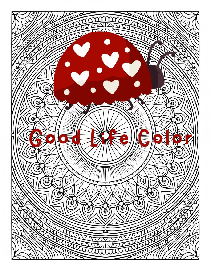 Good Life Color mandala coloring page (printable) — page 68