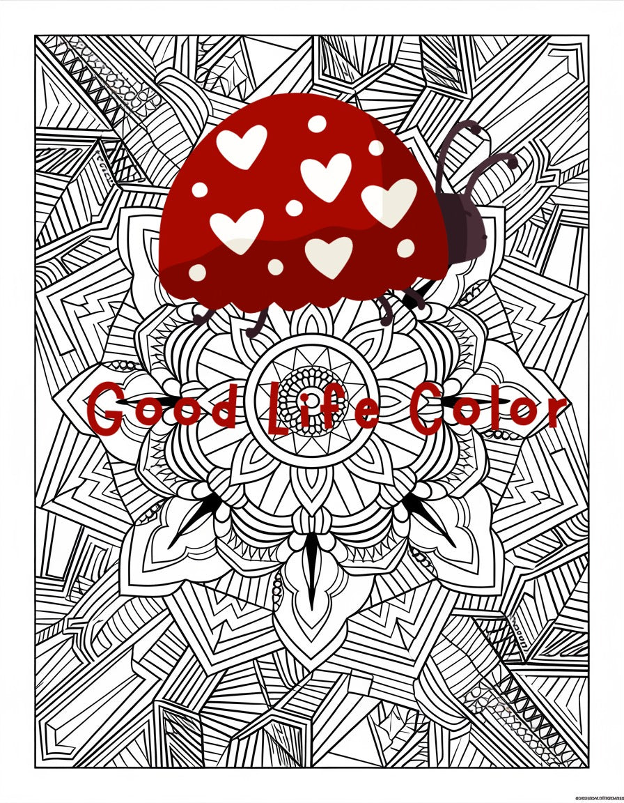 Good Life Color mandala coloring page (printable) — page 72