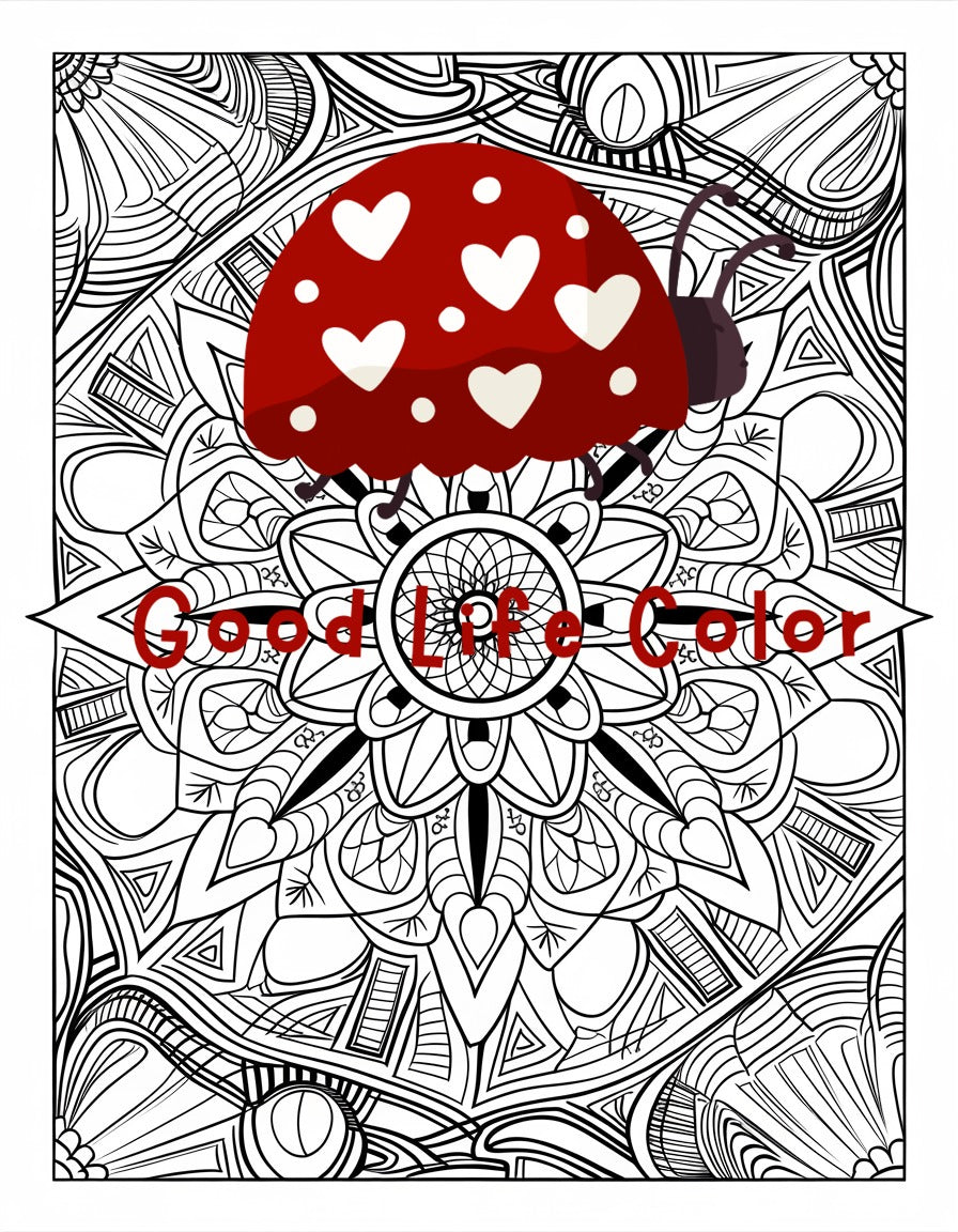Good Life Color mandala coloring page (printable) — page 73