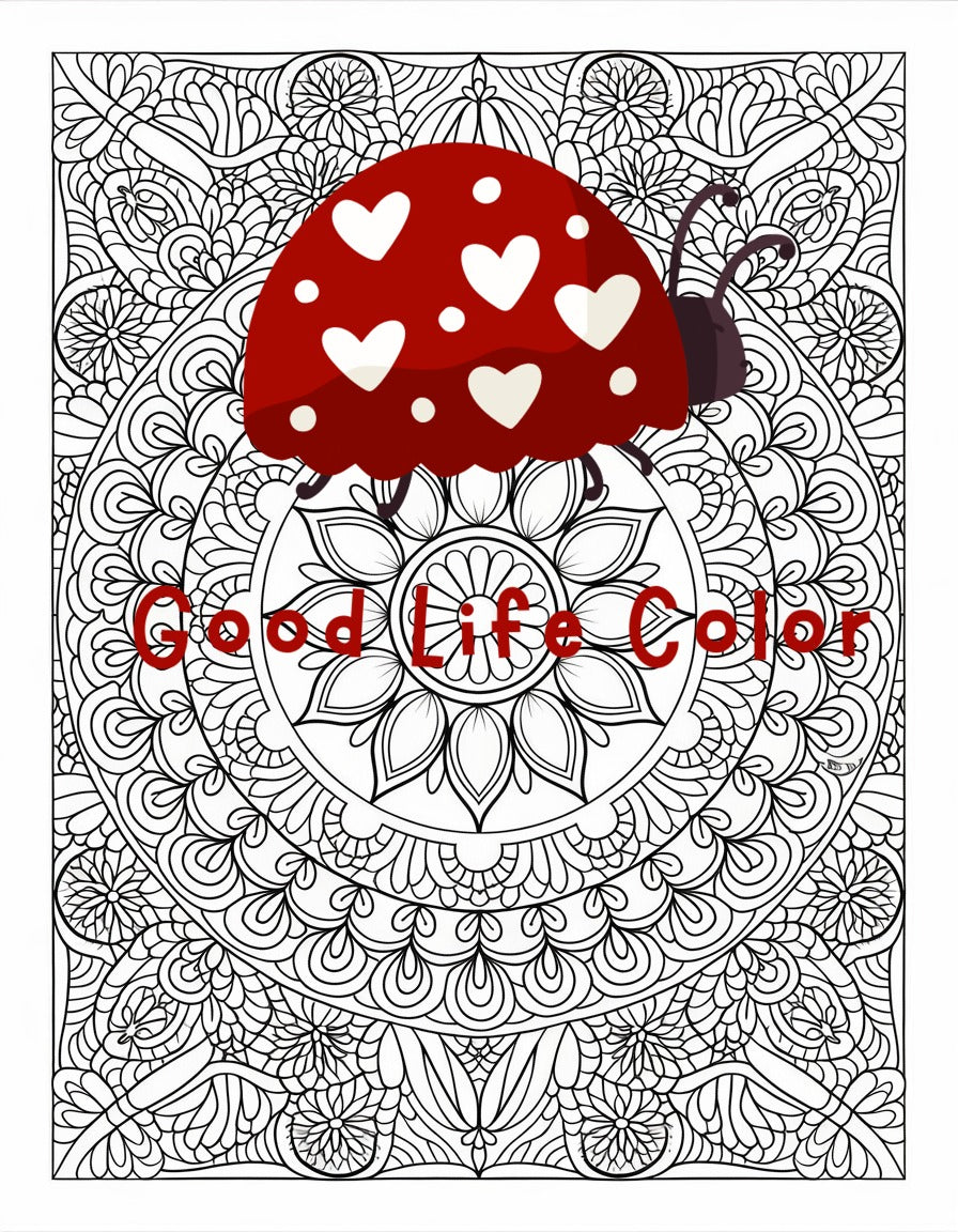 Good Life Color mandala coloring page (printable) — page 76