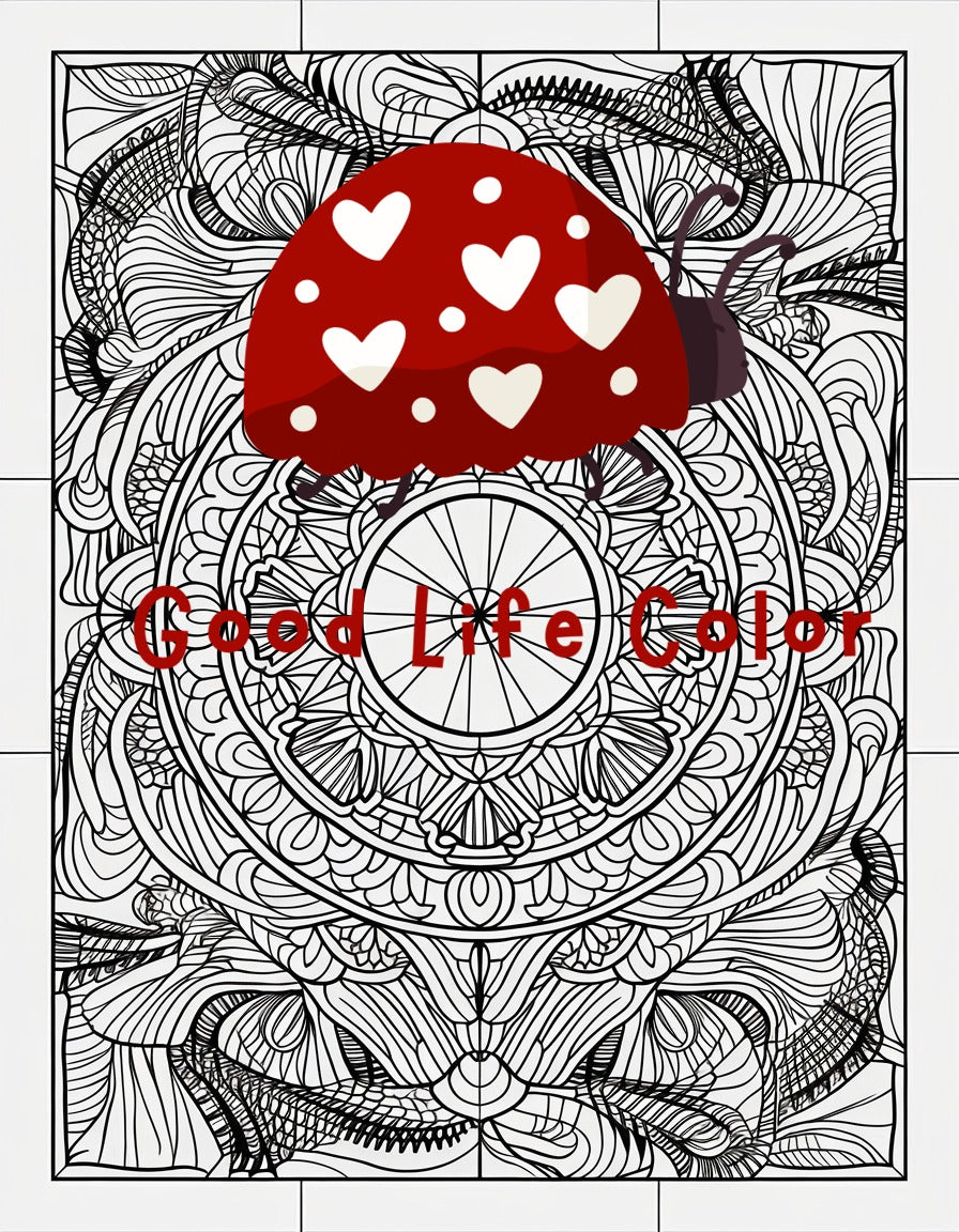 Good Life Color mandala coloring page (printable) — page 77